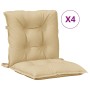 Cojines silla respaldo bajo 4 ud tela beige melange 100x50x7 cm by , Cushions for chairs and sofas - Ref: Foro24-4002389, Pri...
