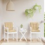 Cojines silla respaldo bajo 4 ud tela beige melange 100x50x7 cm by , Cushions for chairs and sofas - Ref: Foro24-4002389, Pri...