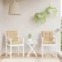 Cojines silla respaldo bajo 4 ud tela beige melange 100x50x7 cm de , Cojines para sillas y sofás - Ref: Foro24-4002389, Preci...