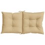 Cojines silla respaldo bajo 4 ud tela beige melange 100x50x7 cm by , Cushions for chairs and sofas - Ref: Foro24-4002389, Pri...