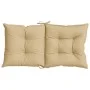 Cojines silla respaldo bajo 4 ud tela beige melange 100x50x7 cm de , Cojines para sillas y sofás - Ref: Foro24-4002389, Preci...