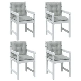 Kissen für Stühle mit niedriger Rückenlehne, 4 Stück, hellgraues Melange-Gewebe. von , Kissen für Stühle und Sofas - Ref: For...