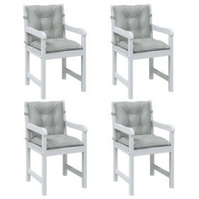 Kissen für Stühle mit niedriger Rückenlehne, 4 Stück, hellgraues Melange-Gewebe. von , Kissen für Stühle und Sofas - Ref: For...
