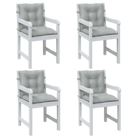 Kissen für Stühle mit niedriger Rückenlehne, 4 Stück, hellgraues Melange-Gewebe. von , Kissen für Stühle und Sofas - Ref: For...
