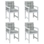 Kissen für Stühle mit niedriger Rückenlehne, 4 Stück, hellgraues Melange-Gewebe. von , Kissen für Stühle und Sofas - Ref: For...