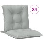 Kissen für Stühle mit niedriger Rückenlehne, 4 Stück, hellgraues Melange-Gewebe. von , Kissen für Stühle und Sofas - Ref: For...