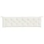 Cojines para banco jardín 2 uds tela crema melange 200x50x7 cm de , Cojines para sillas y sofás - Ref: Foro24-4002632, Precio...