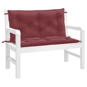 Cojines banco jardín 2 uds tela rojo tinto melange 100x50x7 cm von , Kissen für Stühle und Sofas - Ref: Foro24-4002595, Preis...
