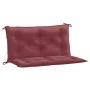 Cojines banco jardín 2 uds tela rojo tinto melange 100x50x7 cm by , Cushions for chairs and sofas - Ref: Foro24-4002595, Pric...