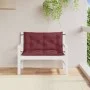 Cojines banco jardín 2 uds tela rojo tinto melange 100x50x7 cm by , Cushions for chairs and sofas - Ref: Foro24-4002595, Pric...