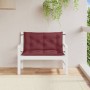 Cojines banco jardín 2 uds tela rojo tinto melange 100x50x7 cm von , Kissen für Stühle und Sofas - Ref: Foro24-4002595, Preis...