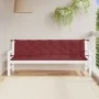 Cojines banco jardín 2 uds tela rojo tinto melange 200x50x7 cm by , Cushions for chairs and sofas - Ref: Foro24-4002639, Pric...