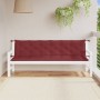 Cojines banco jardín 2 uds tela rojo tinto melange 200x50x7 cm von , Kissen für Stühle und Sofas - Ref: Foro24-4002639, Preis...