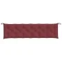 Cojines banco jardín 2 uds tela rojo tinto melange 200x50x7 cm by , Cushions for chairs and sofas - Ref: Foro24-4002639, Pric...
