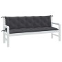 Cojines banco jardín 2 uds tela antracita melange 180x50x7 cm by , Cushions for chairs and sofas - Ref: Foro24-4002618, Price...