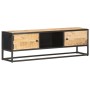 TV-Möbel geschnitztes Mangoholz Tür roh 130x30x40 cm von vidaXL, TV-Möbel - Ref: Foro24-320943, Preis: 144,23 €, Rabatt: %