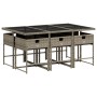 Garten-Essgruppe, 7-teilig, mit grauen Polstern aus synthetischem Rattan. von , Gartensets - Ref: Foro24-3278035, Preis: 403,...