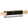 TV stand with carved rough mango wood door 130x30x40 cm by vidaXL, TV Furniture - Ref: Foro24-320943, Price: 142,86 €, Discou...