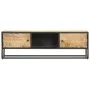 TV stand with carved rough mango wood door 130x30x40 cm by vidaXL, TV Furniture - Ref: Foro24-320943, Price: 142,86 €, Discou...
