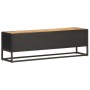 TV-Möbel geschnitztes Mangoholz Tür roh 130x30x40 cm von vidaXL, TV-Möbel - Ref: Foro24-320943, Preis: 144,23 €, Rabatt: %