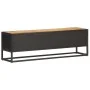 TV stand with carved rough mango wood door 130x30x40 cm by vidaXL, TV Furniture - Ref: Foro24-320943, Price: 142,86 €, Discou...