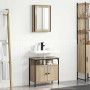 Juego de muebles de baño 2 pcs Marrón 60 x 30 x 60 cm