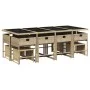Set comedor de jardín con cojines 13 pzas ratán sintético beige de , Conjuntos de jardín - Ref: Foro24-3278111, Precio: 740,5...