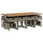 Set comedor de jardín con cojines 13 pzas ratán sintético gris de , Conjuntos de jardín - Ref: Foro24-3278113, Precio: 801,61...