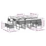 Set comedor de jardín con cojines 13 pzas ratán sintético gris de , Conjuntos de jardín - Ref: Foro24-3278113, Precio: 801,61...