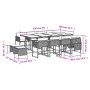 Set comedor de jardín con cojines 13 pzas ratán sintético gris by , Garden sets - Ref: Foro24-3278113, Price: 656,20 €, Disco...