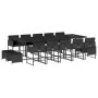 Set comedor de jardín con cojines 15 pzas ratán sintético negro de , Conjuntos de jardín - Ref: Foro24-3278118, Precio: 857,9...