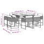 Garten-Essgruppe 9-teilig mit Kissen aus synthetischem Rattan in Beige. von , Gartensets - Ref: Foro24-3278145, Preis: 425,02...