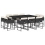 Set de comedor jardín 11 pzas con cojines ratán sintético negro by , Garden sets - Ref: Foro24-3278153, Price: 543,00 €, Disc...