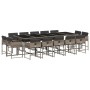 Set comedor de jardín con cojines 15 pzas ratán sintético gris by , Garden sets - Ref: Foro24-3278179, Price: 853,34 €, Disco...