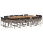 Set comedor de jardín con cojines 15 pzas ratán sintético gris by , Garden sets - Ref: Foro24-3278185, Price: 889,28 €, Disco...