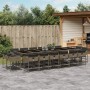 Set comedor de jardín 17 pzas y cojines ratán sintético gris by , Garden sets - Ref: Foro24-3278191, Price: 977,03 €, Discoun...