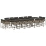 Set comedor de jardín 17 pzas y cojines ratán sintético gris by , Garden sets - Ref: Foro24-3278191, Price: 977,03 €, Discoun...