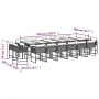 Set comedor de jardín 17 pzas y cojines ratán sintético gris by , Garden sets - Ref: Foro24-3278191, Price: 1,00 €, Discount: %