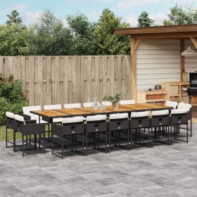 Gartenmöbel-Set, 17-teilig, mit schwarzen Polstern aus synthetischem Rattan von , Gartensets - Ref: Foro24-3278198, Preis: 98...