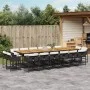 Set de muebles jardín 17 pzas con cojines ratán sintético negro de , Conjuntos de jardín - Ref: Foro24-3278198, Precio: 1,00 ...