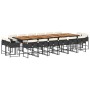 Gartenmöbel-Set, 17-teilig, mit schwarzen Polstern aus synthetischem Rattan von , Gartensets - Ref: Foro24-3278198, Preis: 98...