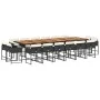 Set de muebles jardín 17 pzas con cojines ratán sintético negro de , Conjuntos de jardín - Ref: Foro24-3278198, Precio: 1,00 ...