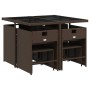 Set comedor para jardín 9 pzas y cojines ratán sintético marrón by , Garden sets - Ref: Foro24-3277904, Price: 364,92 €, Disc...