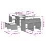 Set comedor para jardín 9 pzas y cojines ratán sintético marrón by , Garden sets - Ref: Foro24-3277904, Price: 364,92 €, Disc...