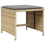Set comedor de jardín con cojines 13 pzas ratán sintético beige by , Garden sets - Ref: Foro24-3277931, Price: 850,06 €, Disc...