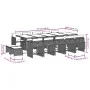 Set comedor de jardín con cojines 15 pzas ratán sintético negro by , Garden sets - Ref: Foro24-3277938, Price: 932,62 €, Disc...