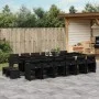 Set de muebles jardín 17 pzas con cojines ratán sintético negro by , Garden sets - Ref: Foro24-3277950, Price: 916,62 €, Disc...