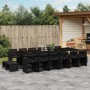 Set de muebles jardín 17 pzas con cojines ratán sintético negro by , Garden sets - Ref: Foro24-3277950, Price: 983,97 €, Disc...
