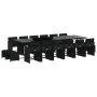 Set de muebles jardín 17 pzas con cojines ratán sintético negro by , Garden sets - Ref: Foro24-3277950, Price: 916,62 €, Disc...