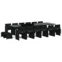 Set de muebles jardín 17 pzas con cojines ratán sintético negro by , Garden sets - Ref: Foro24-3277950, Price: 983,97 €, Disc...